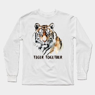 Tiger Together | Colorful Majesty | Tiger Lovers Long Sleeve T-Shirt